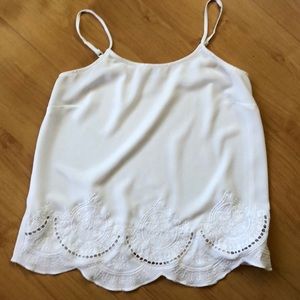 Loft White Tank Top